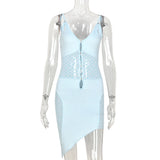 hirigin Sexy Hollow Out Bodycon Dress for Women Summer Autumn Night Club Wear Mesh Sheer Long Sleeve Mini Dresses