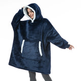 Print Hoodie Sweatshirt Women Fleece Christmas Oversized Hoodies Giant TV Blanket With Sleeves Loose Pullover Xmas