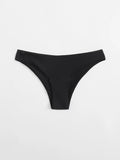 Solid Nylon Sexy Bikini Women's Swimsuit 2021 New Arrival Mid Waist Separate Swimwear Summer Brazilian Bikinis