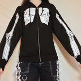 Female Sweatshirt Harajuku Oversized Hoodies 90s Vintage Women E-girl Gothic Clothes Streetwear Autumn Zip Up Coat
