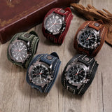 Men Watch Luxury Wristwatch Quartz Wristwatches Fashion Blue Glass Punk Style Mens Watches Relogio