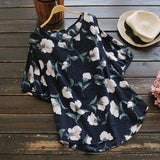 Printed Blouses ZANZEA 2022 kaftan Floral Tops Casual Short Sleeve Blusas Female Summer Tunic Oversized Chemise