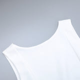 O Neck Sleeveless Backless Mini Dress Y2K Streetwear Party Evening Women Clothing YJ24027SK-Outfit