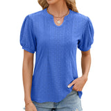 / Summer 2024 New V-Neck Solid Color Hit A Short-Sleeved Loose T-Shirt Jacket Women-Outfit