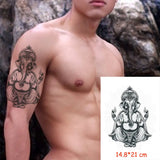 Waterproof Temporary Tattoo Sticker Sexy Letter Pattern Totem Tatoo Water Transfer Fake Tatoo Flash Tatto Woman Man 14.8*21