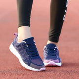 Casual Shoes Fashion Breathable Mesh Sneakers White Sports Shoes 2021 Female Flat Walking Vulcanized Shoes For Gym