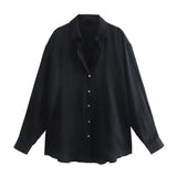 Spring Style New Spring Satin Texture Classic Shirt 7969046-Outfit