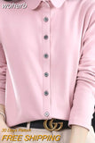 Elegant Shirts for Women Women's Long Sleeve Top Pink Shirt Spring and Winter Blouses or Tops for Women Long Sleeve Top 2023-Outfit