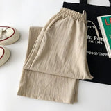 Pants Women High Waist Trousers Solid Basic Drawstring All-match Casual Streetwear Chic Spring Lace-up Bow Simple