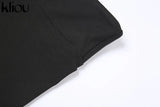 Kliou Solid Simple Two Piece Set Women Sheath Slim Casual Sporty Long Sleeve Zipper Top+Body-Shaping Female Activewear