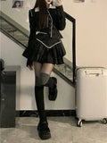 Women Suit Black Blazer Jacket + Skirt 2 Pieces Set Skinny Clothes Spring 2022 Kawaii Sexy Female Suits Elegant Chic Office