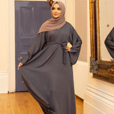 Basic Solid Color Robe Dress