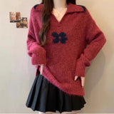Wind Milk Jasmine Knitted Sweater Soft Sweater Women's Winter New Large-Size Fat Long