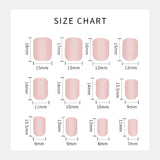 24pcs/box Charming Pink Short Ballet Wearable Fake Nail Press On Detachable Fingernails False Nails Full Cover Manicure
