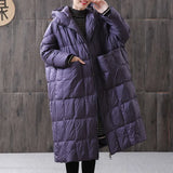 Women Loose Long Coat 90% Duck Down Jacket Winter Female Plus Size Overcoat Winter Jacket Women 2022 Stitching Hooded
