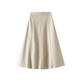 Port Style Skirt Half Dress Woman 2025 Autumn And Winter High-Waist Temperament Medium Long A-Word Bag Hip Umbrella Skirt