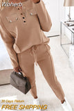 Women Tracksuit Sequins Long Sleeve Top & Drawstring Waist Pants Set Casual Daily Juicy Coutoure Tracksuit-Outfit