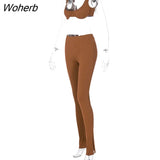 Autumn Solid Bra Womens Tracksuits Casual Crop Top Trouser Suits Sexy Set Women Clothes Yoga Fitness For Women Vamos Todos-Outfit