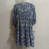 Casual V -Neck Floral Print Pleated Boho §á§ݧѧä§î§Ö §ا֧ߧã§ܧà§Ö Vintage Loose Half Sleeve Holiday Spring Beach Mini Dress vestidos-Outfit