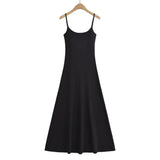 Trendy Women's Dress Sexy Spicy Girls Slim And Show Thin Hip Dress Temperament Slim Sling Skirt Long Swinging Skirt-Outfit