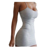 Summer New Ladies Dress Simple Design Club Hanging Neck Sexy Waist Slimed Body
