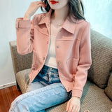 Woherb Fragrant Wind Jacket Short Jacket Female Spring And Autumn 2024 New Jacket Versatile Casual Small Waist Windbreaker-Outfit