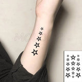 Water Transfer Tattoo Sexy Black Letter Lifeline Tattoo Body Art Waterproof Temporary Fake Flash Tattoo for Man Woman