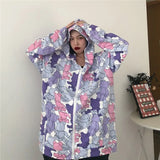Thin Hoodies Cool Kpop Women Men Harajuku Sweatshirts Bears Printed Hoodie Pocket Casual Pullovers Tops Kawaii