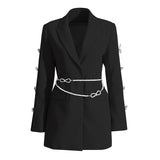Woherb Spring New Women's Niche Design Sense Suit Dress Bow Fashion Temperament Suit A-Word Skirt Women-Outfit