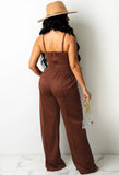Casual Basic Strap Vest And Sweatpants Matching