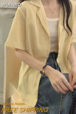 Colors Shirts Women Summer Thin Camisas Mujer Tops All-match Fashion Elegant Harajuku Solid Minimalist Holiday Aesthetic Chic-Outfit