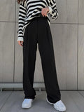 Pants 2025 Spring And Summer New Women's Leisure Temperament Commute Loose Straight Trousers Suit