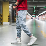 New Hip Hop Harem Jeans Pants Men Loose Joggers Denim Casual Sweatpants Korea Ankle Length Trousers