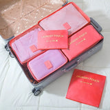 6 PCS Travel Storage Bag Set for Clothes Tidy Organizer Wardrobe Suitcase Pouch Travel Organizer Bag Case Shoes Packing Cube