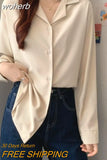 Korean Fashion Tunic for Women 2023 Summer Top Women Green Chiffon Blouse for Women Long Sleeve Shirts Office Clothes-Outfit