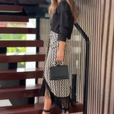 Woherb 2024 New Solid Color Temperament Shirt Jacket High-Waisted Skirt Two Sets Of Women-Outfit