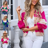 And Winter New Lace V-Neck Marinde Jersey Casual