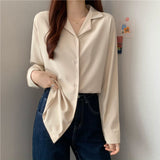Korean Fashion Tunic for Women 2023 Summer Top Women Green Chiffon Blouse for Women Long Sleeve Shirts Office Clothes-Outfit