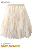 8 Color Girl Sweet Mesh Short Tulle Skirt Elastic Waist Fairy Tutu Ball Gown Mini Skirt For Spring Summer QT2179-Outfit
