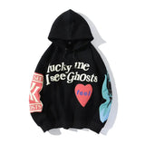Graffiti Skull Bird Print hoodie Pattern Fleece Sweatshirt Men Women High Street Sherpa Streetwear Stranger Things