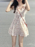 Sleeveless Dresses Women 2023 Summer Sweet Tender Lovely Sexy Vintage Casual Females Mujer Платье Женское Korean Style-Outfit