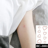 Water Transfer Tattoo Sexy Red Lips Print Tattoo Body Art Waterproof Temporary Fake Flash Tattoo for Man Woman Kid