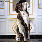 Pleated Dress Spring Clothes African Dresses For Women Club Outfit Dashiki Ankara Evening Party Robe Femme Africa Clothing-Outfit
