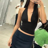 Spring Summer New Women's Solid Color Sexy Hanging Back Repair Small Vest Hot