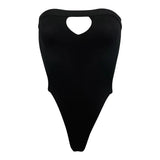 One Piece Swimsuit 2019 New Arrival Strapless High Leg Backless Sexy Swimwear Women Solid Bodysuit Monokini Swim
