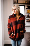 Autumn And Winter Explosion Coat Loosely Thick Lattice High-Necked Plush Coat Coat