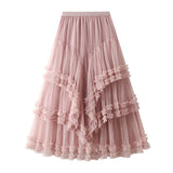2025 New Crobs Thin Multi-Level High-Grade Yarn Dress High-End Yarn Skirt Fairy Dress