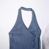 Summer Cowboy Collar Jacket Women's Small Sling Vest-Outfit