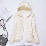 Down Jacket Women Warm Long Sleeve Ultralight Parka Coat Casual Windbreaker Hooded Duck Down Jacket Outwear Plus