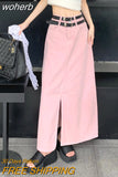 Denim Skirts Women Sweet Loose Casual High Waist Do Old Spring All-match College Daily Ulzzang Style Fashion Washed Classic-Outfit